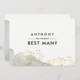 私の花婿介添人?グレーの水色 招待状