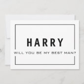 私の花婿介添人?グロムエレガントスマン招待状 招待状 (正面)