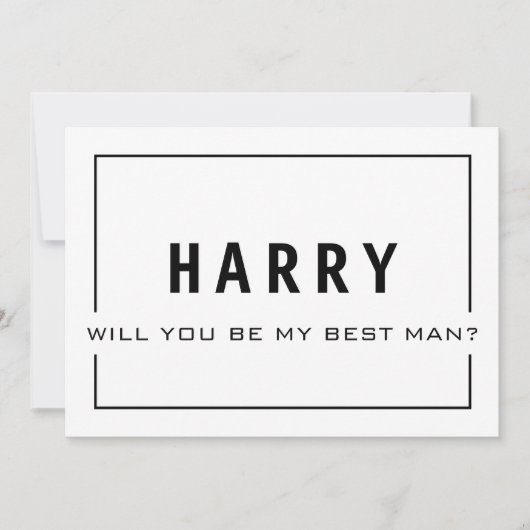 私の花婿介添人?グロムエレガントスマン招待状 招待状 (正面)