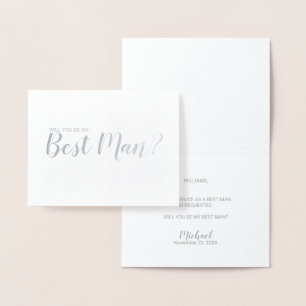 私の花婿介添人?スクリプモダント・シルバー 箔カード