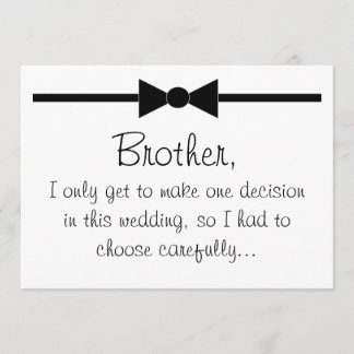 私の花婿介添人 招待状