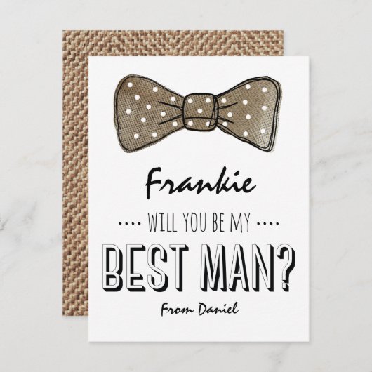 私の花婿介添人? | Groomsmen素朴の複数形 招待状 (正面/裏面)