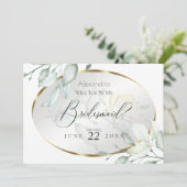 私の花嫁になる水彩黄色いバラ 招待状 (スタンド正面)