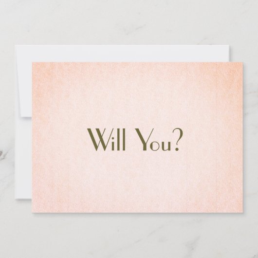 私の花嫁になる |かわいらし赤面QR 招待状 (裏面)