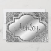 私の花嫁になる |シルバーダマスク 招待状 (裏面)