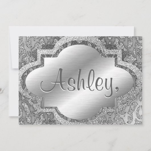 私の花嫁になる |シルバーダマスク 招待状 (裏面)