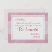 私の花嫁になる | ソフトピンク インビテーションポストカード (正面/裏面)