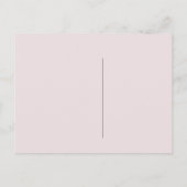 私の花嫁になる | ソフトピンク インビテーションポストカード (裏面)