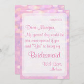 私の花嫁になる |ソフトピンク《写真》ぼけ味 招待状 (正面/裏面)