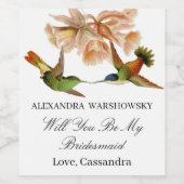 私の花嫁になる |ハミングバエレガントードウォーターの色 ワインラベル (シングルラベル)