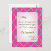 私の花嫁になる | ホットピンククローバー ポストカード (正面/裏面)