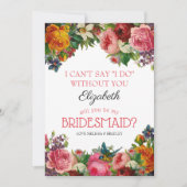 私の花嫁になる | ヴィンテージフローラ花嫁 招待状 (正面)