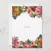 私の花嫁になる | ヴィンテージフローラ花嫁 招待状 (裏面)