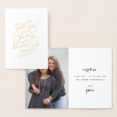 私の花嫁になる | 写真パーソナライズされた金ゴールド 箔カード (ディスプレー)