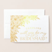 私の花嫁になる | 写真パーソナライズされた金ゴールド 箔カード (封筒付き正面)