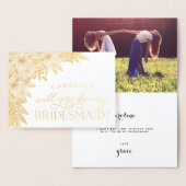 私の花嫁になる | 写真パーソナライズされた金ゴールド 箔カード (ディスプレー)