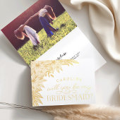 私の花嫁になる | 写真パーソナライズされた金ゴールド 箔カード