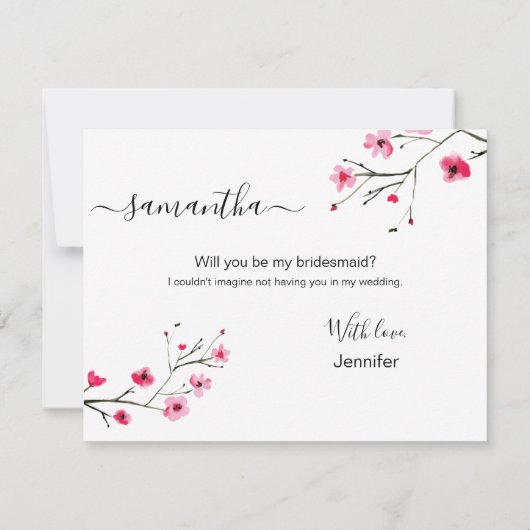 私の花嫁のさくらんぼになり結婚ませんか 招待状 (裏面)