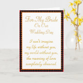 私の花嫁のため: 梳く前に世界 カード (黄色い花)