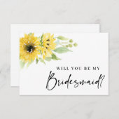 私の花嫁のひまわりカードか? 招待状 (正面/裏面)