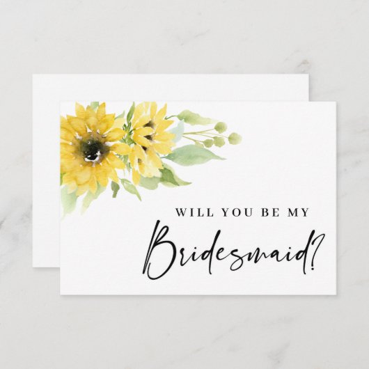 私の花嫁のひまわりカードか？ 招待状 (正面/裏面)