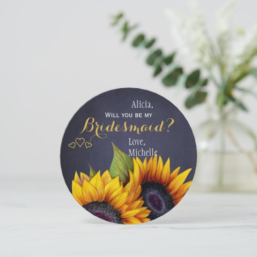 私の花嫁のひまわりネイビーになってくれるか？ 招待状 (スタンド正面)