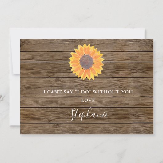 私の花嫁のひまわり素朴か 招待状 (裏面)