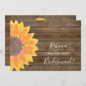 私の花嫁のひまわり素朴か 招待状 (正面/裏面)