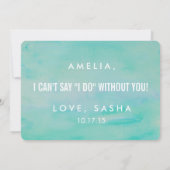 私の花嫁のカードになる | Starfish Aqua 招待状 (裏面)