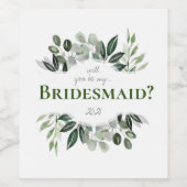 私の花嫁のカード葉の花束になってくれるか？ ワインラベル (シングルラベル)