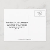 私の花嫁のカードbohoバラ金ゴールド インビテーションポストカード (裏面)