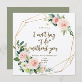 私の花嫁のカードboho赤面フローラ 招待状 (正面/裏面)