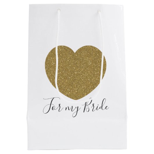 私の花嫁のギフトバッグのため ミディアムペーパーバッグ (裏面)