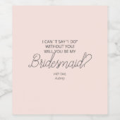 私の花嫁のシックなシグネチャーの台本になるかな？ ワインラベル (シングルラベル)