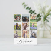 私の花嫁のシックなスクリプトフォトになる インビテーションポストカード (スタンド正面)