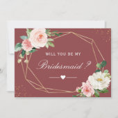 私の花嫁のシナモンバラフローラ 招待状 (正面)