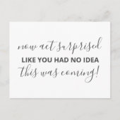 私の花嫁のシンプルかおもしろい インビテーションポストカード (正面)