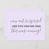 私の花嫁のシンプルかおもしろい インビテーションポストカード (正面/裏面)