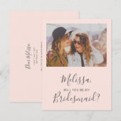 私の花嫁のシンプル写真 インビテーションポストカード (正面/裏面)