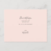 私の花嫁のシンプル写真 インビテーションポストカード (裏面)