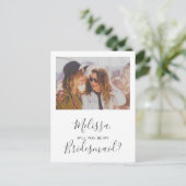 私の花嫁のシンプル写真 インビテーションポストカード (スタンド正面)