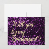 私の花嫁のスミレ梅金ゴールド脚本は? インビテーションポストカード (正面/裏面)