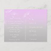 私の花嫁のダンデリオン・ラバンダグラデーションか インビテーションポストカード (裏面)