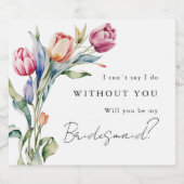 私の花嫁のチューリップが欲しい スパークリングワインラベル (シングルラベル)