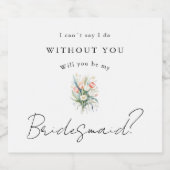 私の花嫁のチューリップが欲しい スパークリングワインラベル (シングルラベル)