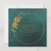 私の花嫁のトロピカルグリーンベルベットになりませんか? 招待状 (裏面)