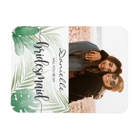 私の花嫁のトロピカルモンステラのマグネットになってくれるか？ マグネット (横)