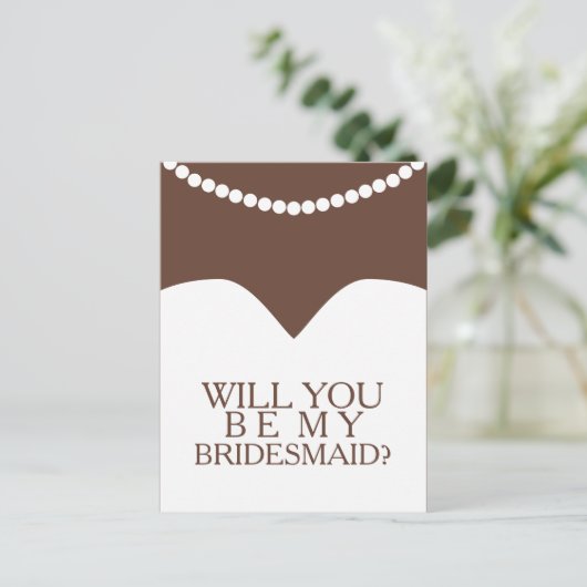 私の花嫁のドレスと真珠を貰えるか インビテーションポストカード (スタンド正面)