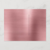 私の花嫁のバラ金ゴールドサークル赤ビンか インビテーションポストカード (裏面)