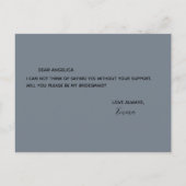 私の花嫁のパステルシンプルピンクブルー インビテーションポストカード (裏面)